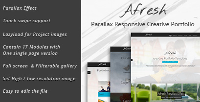 Afresh - Parallax Responsive Creative Portfolio - 12