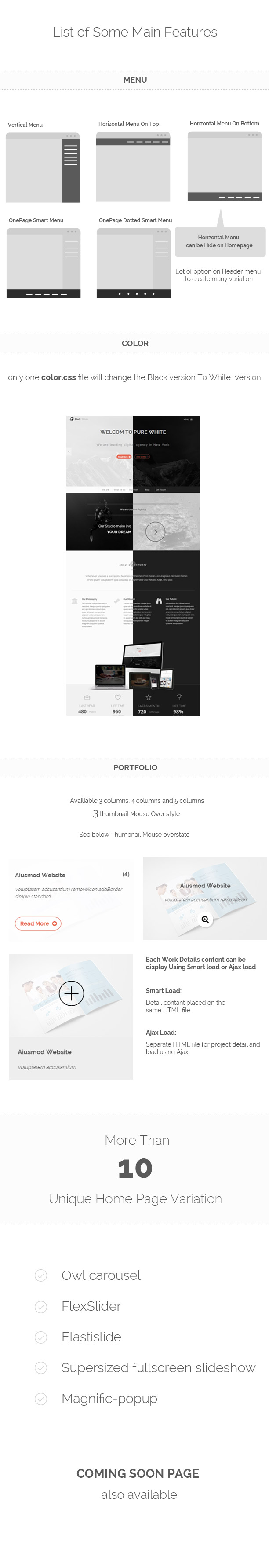 Pure Black/White - Creative Multipurpose Template